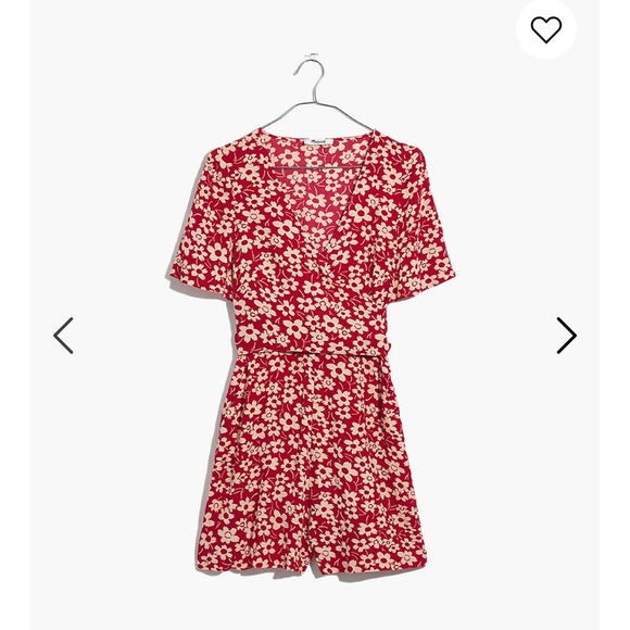 Madewell Wrap-Front Romper in Mini Daisy - Picture 2 of 5